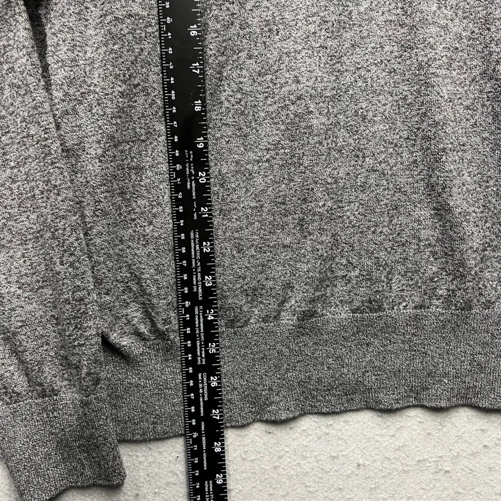 Banana Republic Mens Large Grey Silk Cashmere Cotton V-Neck Sweater Luxury Blend